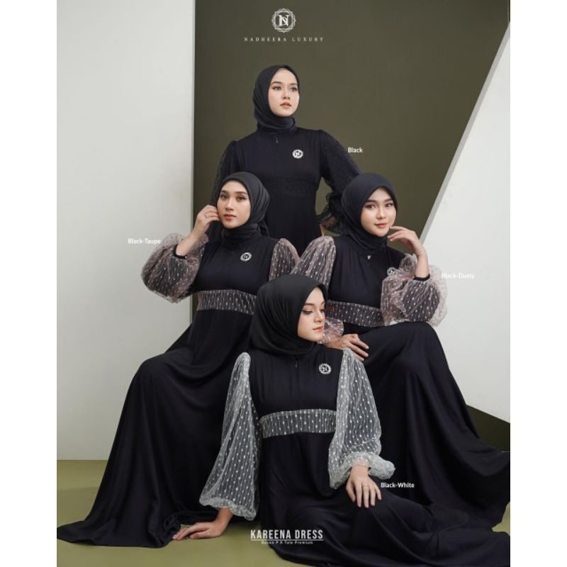 GAMIS PESTA KAREENA DRESS BY NADHEERA LUXURY  MEVVAHORI NADHEERA || COD