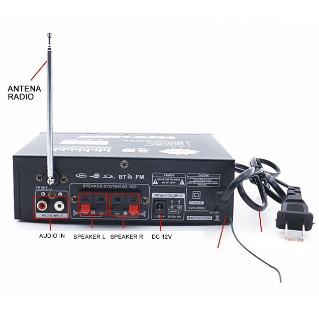 【siap】BT-298A 300+300W Ampli Amplifier Bluetooth Audio Karaoke Home Theater Bluetooth EQ Audio Amplifier Karaoke Home Theater FM Radio 600W