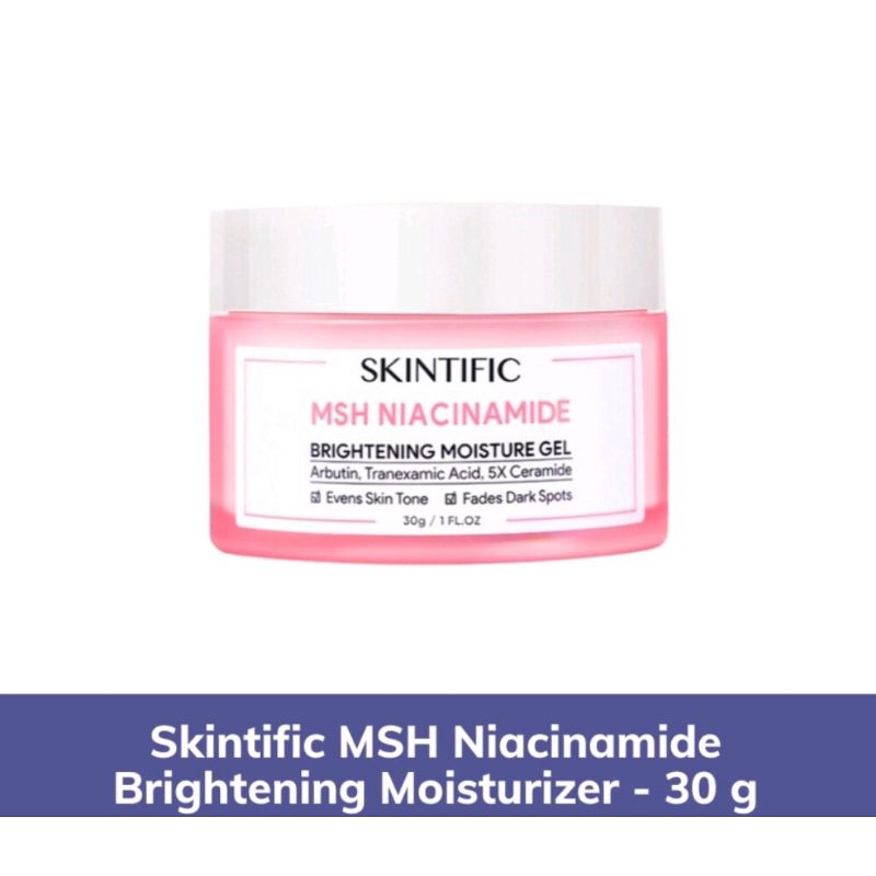 SKINTIFIC MSH Niacinamide Brightening Moisturizer Glowing Moisture Gel 30gr RF COSMETIC
