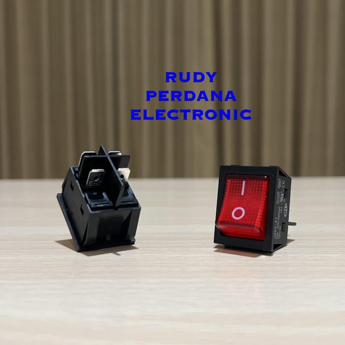 PART2 SWITCH ROCKER SAKLAR ON OFF 4 PIN KOTAK JD JIN DING 30A 250V 400V