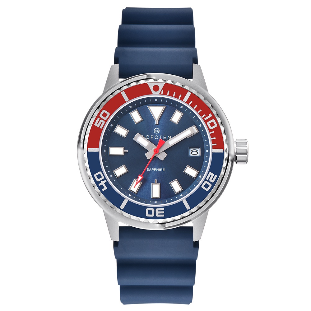 Lofoten F-6528MT Strap Rubber - Kaca Sapphire CASE WIDTH 43mm Jam Tangan Pria Analog