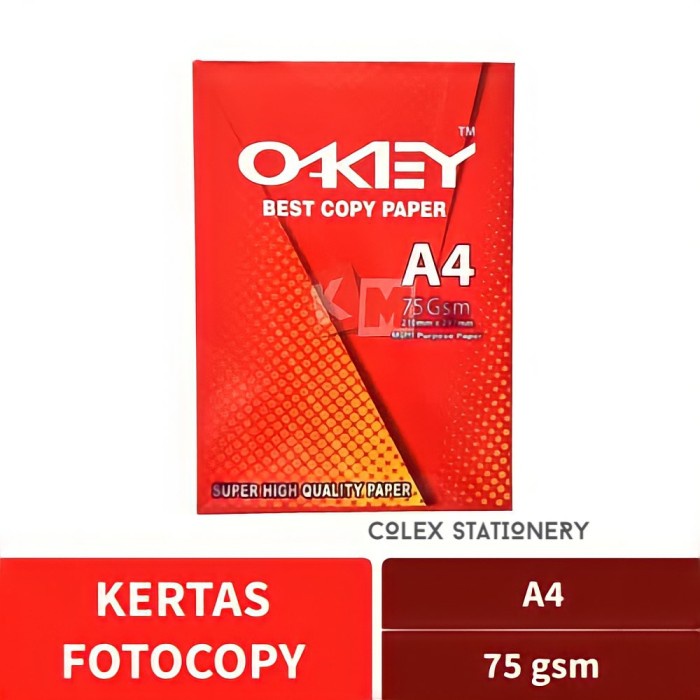 

Kertas HVS Okey A4 75 gsm isi 500 Lembar Printer Fotocopy