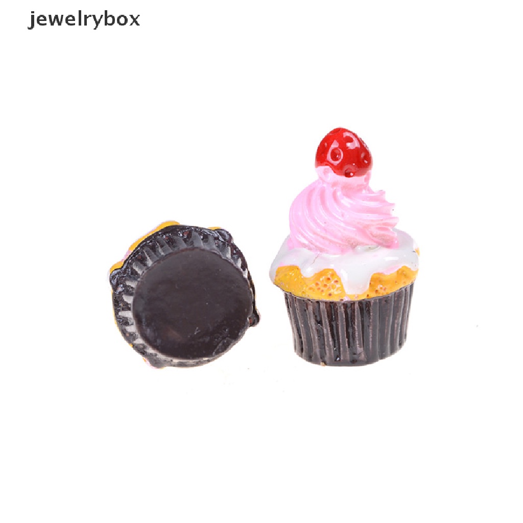 [jewelrybox] 3pcs Strawberry Kue Miniatur Makanan Model Aksesoris Rumah Boneka Butik