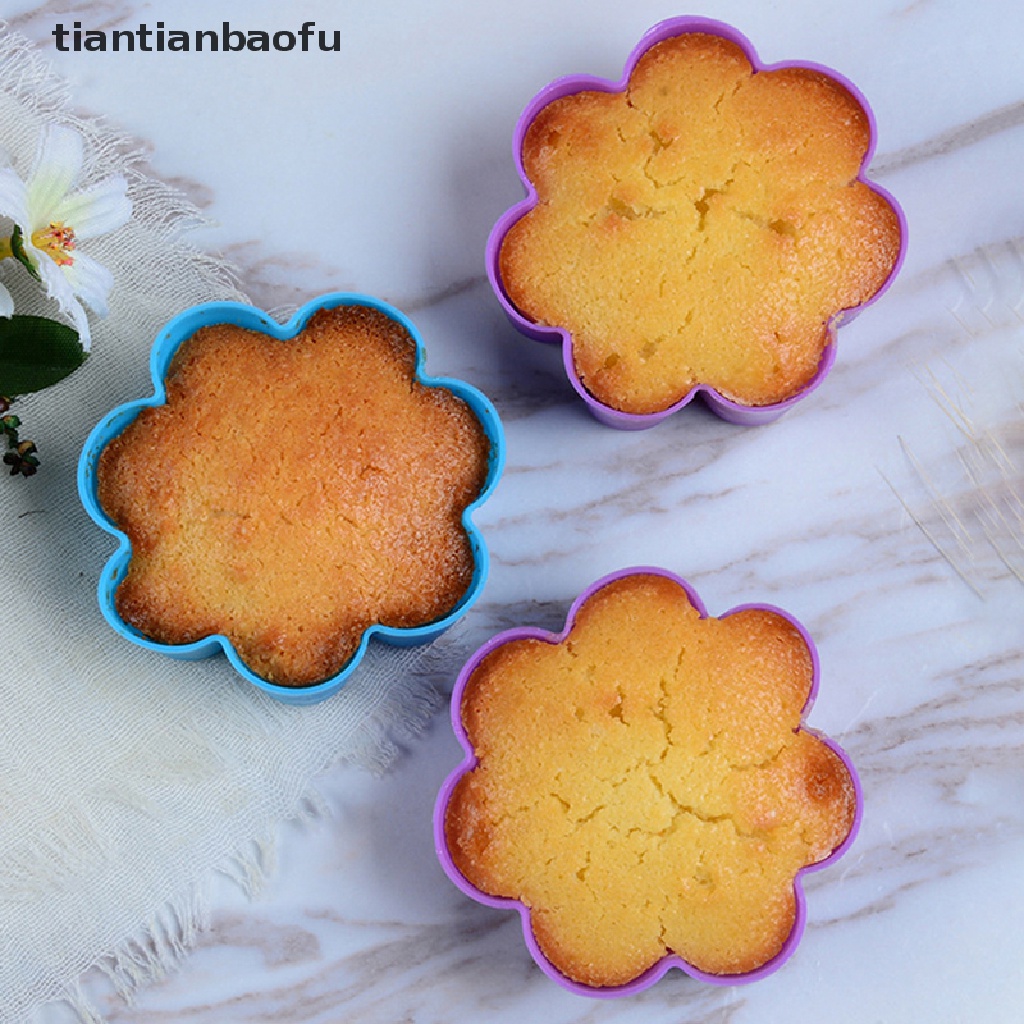 [tiantianbaofu] 1pcs Cetakan Cupcake Multi Warna Baking Silicone Cup Cupcake Mold Tahan Panas Dekorasi Kue Cetakan Alat Baking Dish Butik