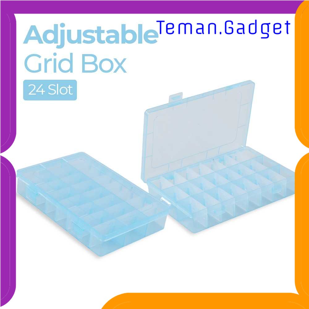 TG - KTK SQUARE Kotak Penyimpanan Adjustable Grid Box 24 Slot - J24D