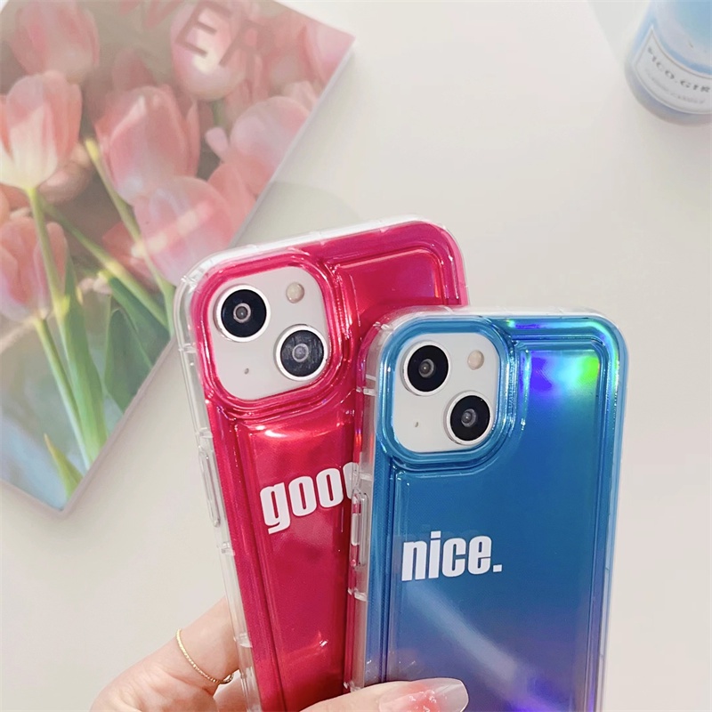 IPHONE Bingkai Foto Tepi Lurus Casing Hp Laser Iphone11 12 13 14 Pro Max Plus X Xs Max Xr 78 Plus SE 2020 Shockproof Case Cover