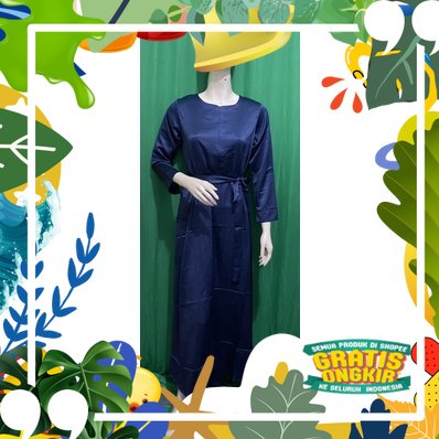 SALE GAMIS BUSUI POLOS SATEN VELVET ROBERTO/ solat sholat ied idul adha