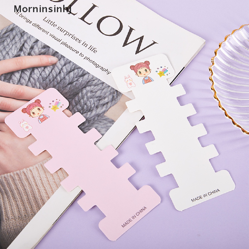 Mornin 50Pcs Lucu Aksesoris Rambut Karton Display Kartu Label Handmade Hair Rope Card Hair Clip Bow Hairband Jepit Rambut Gelang Display Kemasan Karton Tag id