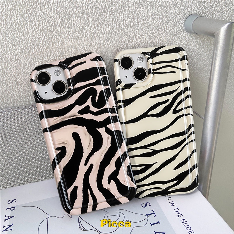 Fashion Stripes Art Motif Zebra Case Realme C25Y C12 C33 C11 2020 C25s C20A C25 C21Y C15 C35 C11 2021 C20 Realme 6i 5i 5 5s C1 C3 C2 Shockproof Airbag Lembut TPU Cover