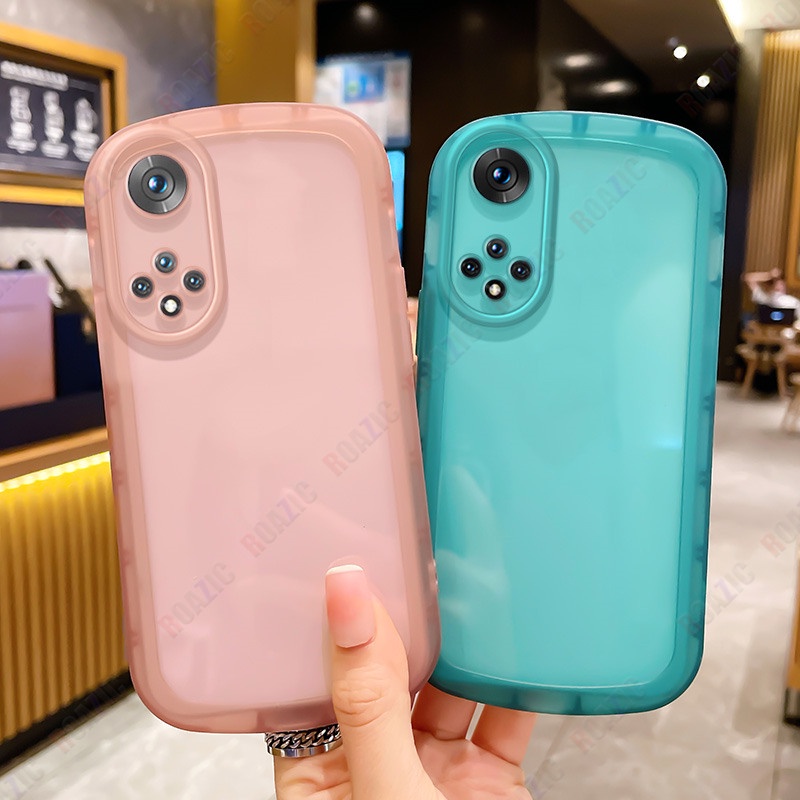 NOVA Gloden tree Transparan Sederhana Casing Ponsel Untuk Huawei Nova9/Honor50 5G Ins Lembut Silikon Shockproof Casing Full Cover Lensa Kamera Penutup Pelindung