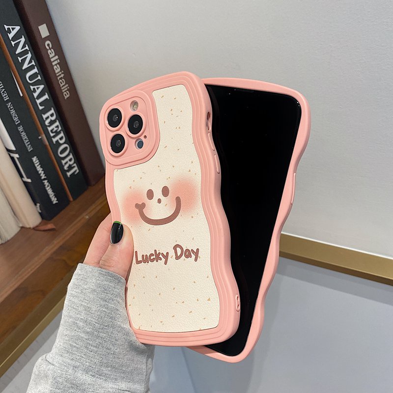 Lovely Lucky Day Smile Girl Woman Soft Case iP iPhone 7 8 Plus SE 2020 X XR XS Max 11 12 13 14 Pro Max FTD Wave Casing Apple