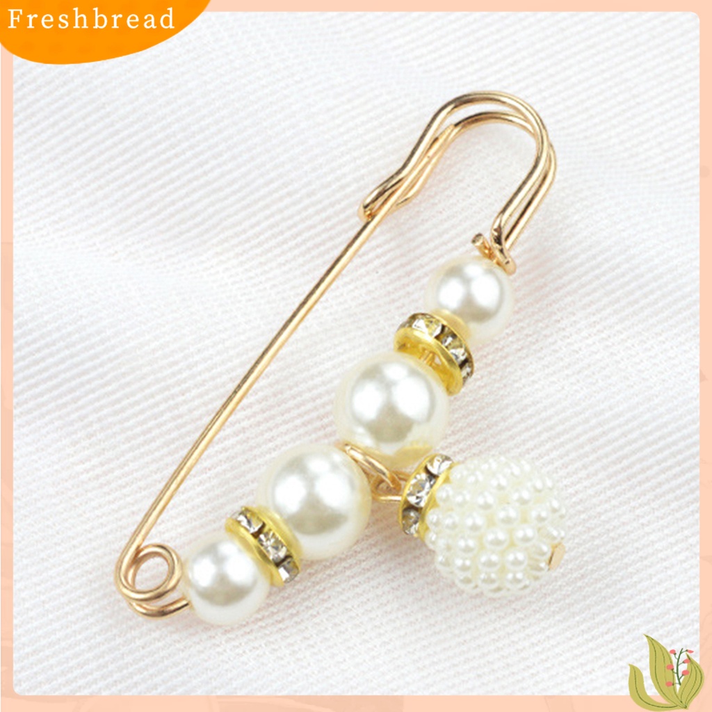 &lt; Freshbread &gt; Bros Pengaman Pengerjaan Halus Mencegah Ekspos Pin Pengaman Wanita Mutiara Imitasi Menarik Untuk Kerajinan Perhiasan