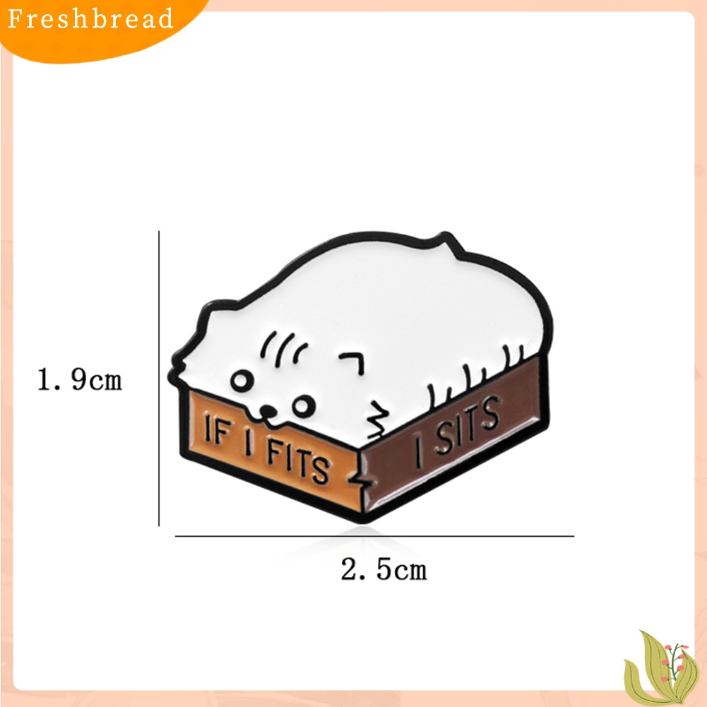 &lt; Freshbread &gt; Kartun Kucing Enamel Huruf Inggris Jika I Cocok I Duduk Bros Pin Kerah Badge Decor