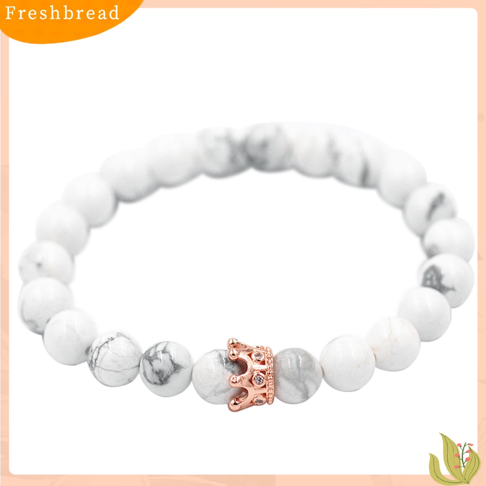 &lt; Freshbread &gt; Gelang Manik Batu Mahkota Unik Wanita Pria Lover Fashion Jewelry Decor Gift