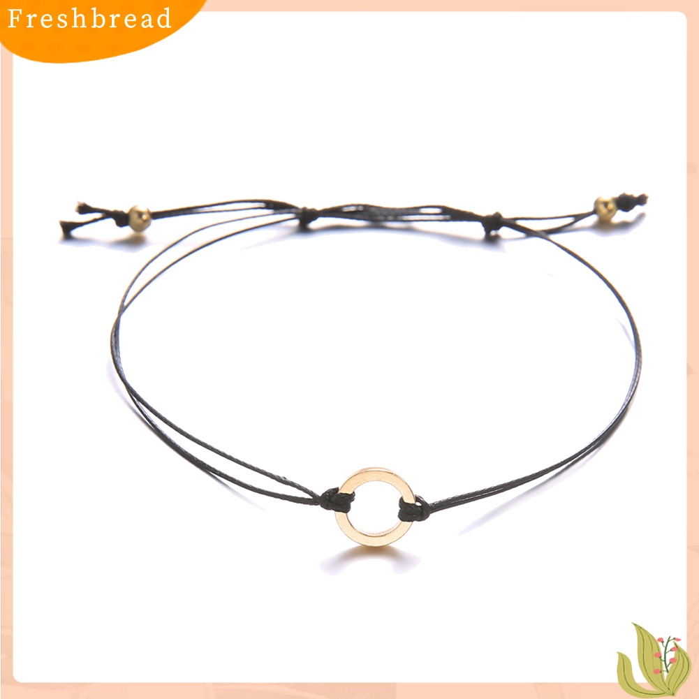 &lt; Freshbread &gt; 2Pcs/Set Bohemian Wanita Berongga Lingkaran Pesona Tali Gelang Bangle Perhiasan Hadiah