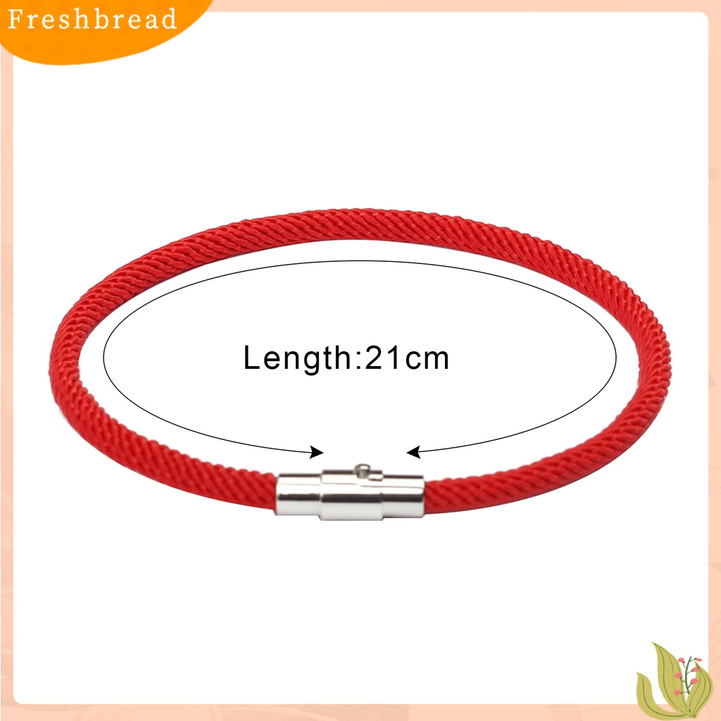 &lt; Freshbread &gt; Gelang Couple Warna Solid Gesper Tali Nilon Perhiasan Pasangan Keberuntungan Untuk Pesta