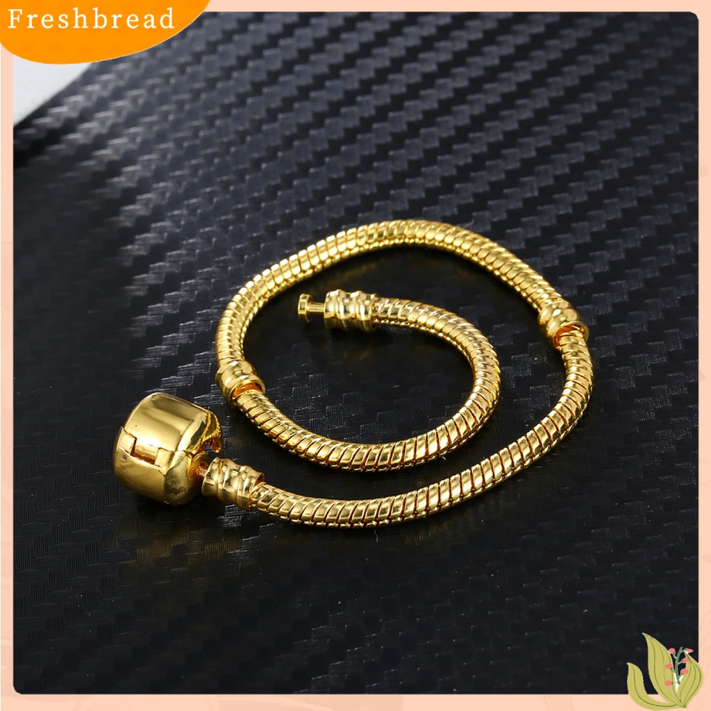 &lt; Freshbread &gt; Bangle Simple Beaded Snake Chain Women Gelang Pesona Manik-Manik Untuk Kehidupan Sehari-Hari