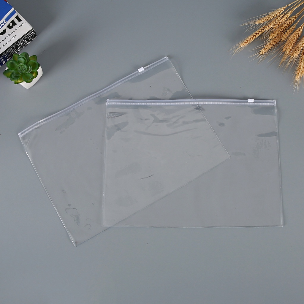 AVVET Ziplock Bag Pvc Transparan Bening Travel Pouch Serbaguna Polos Zipper Packaging Storage Bag Tas Penyimpanan Pakaian Zip Lock Plastik anti Air Murah Import