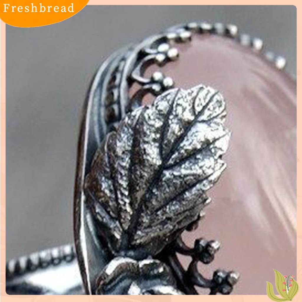 &lt; Freshbread &gt; Wanita Cincin Ukiran Bunga Daun Wanita Vintage Berlian Imitasi Jari Cincin Perhiasan Hadiah