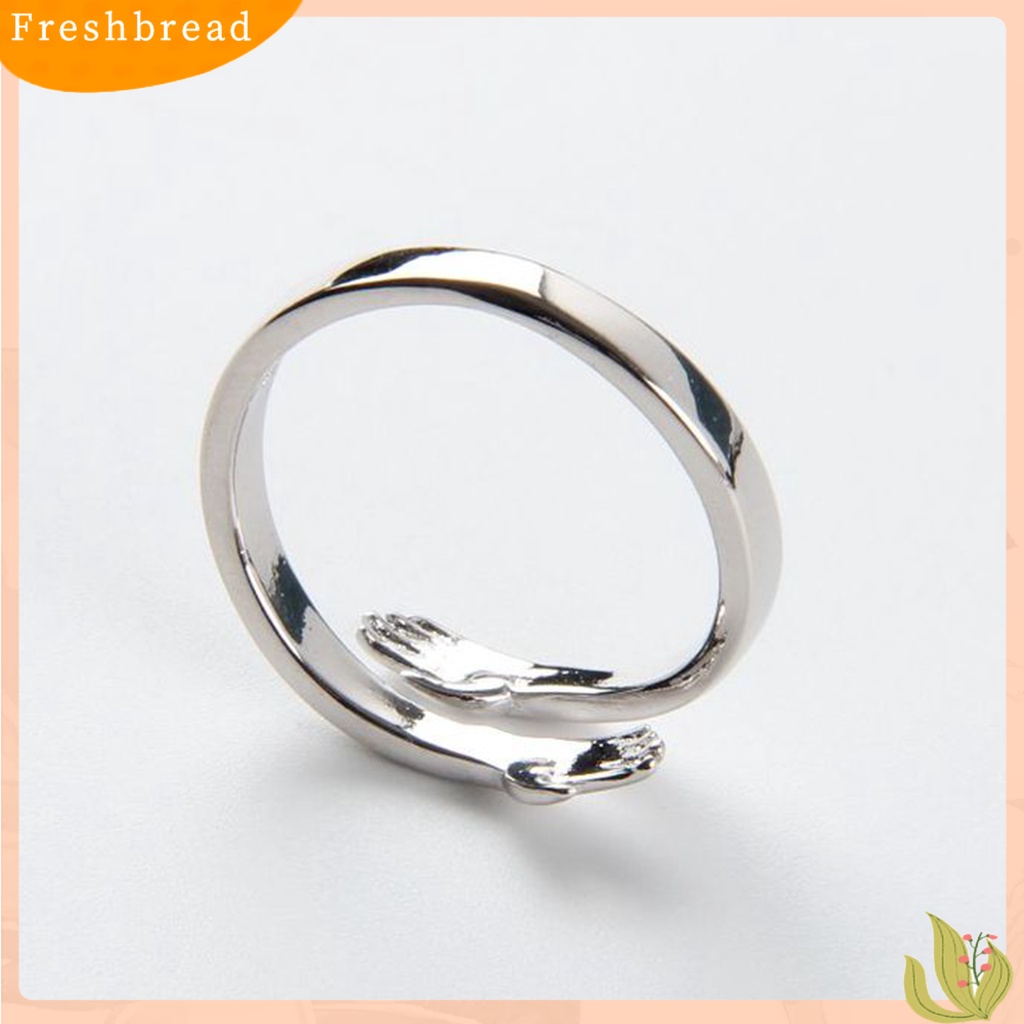 &lt; Freshbread &gt; Cinta Peluk Fashion Terbuka Pasangan Cincin Adjustable Antik Pertunangan Statement Band