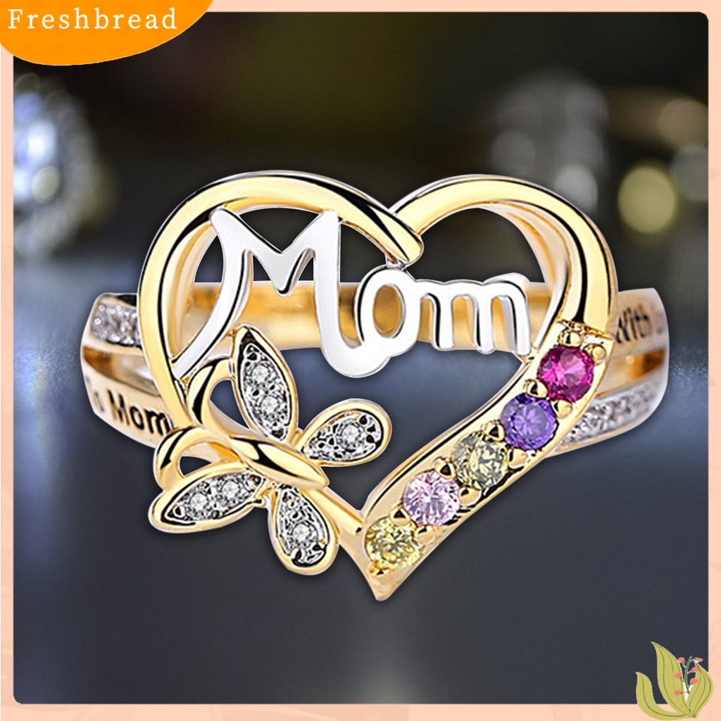 &lt; Freshbread &gt; Cincin Jari Berlian Imitasi Emerald Pengerjaan Halus Shiny Knuckle Ring Untuk Ibu