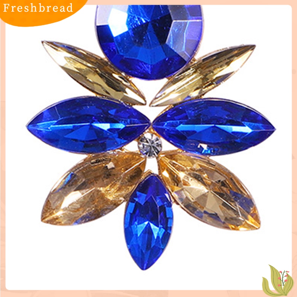 &lt; Freshbread &gt; 1pasang Anting Drop Wanita Indah Tahan Lama Alloy Fashion Mewah Berlian Imitasi Anting Tetesan Air Untuk Pesta