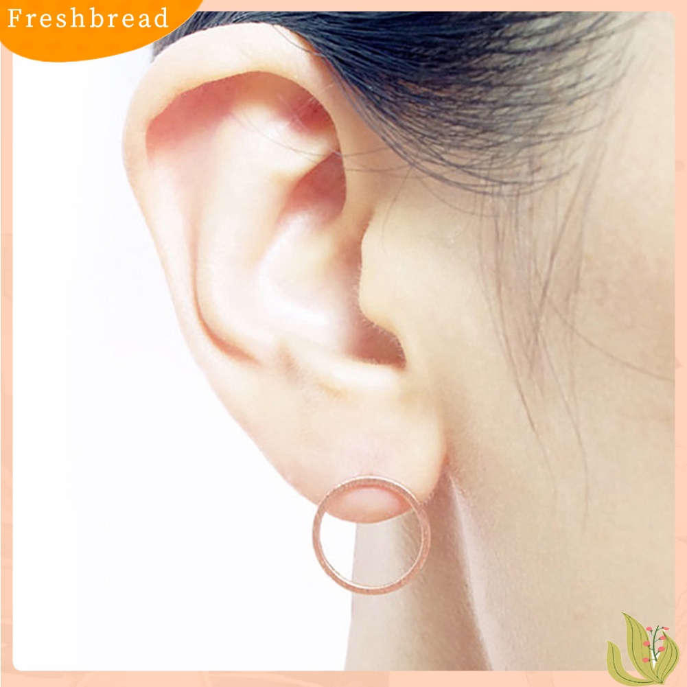 &lt; Freshbread &gt; Fashion Sederhana Lingkaran Berongga Pesona Telinga Stud Anting Wanita Pesta Perhiasan Hadiah