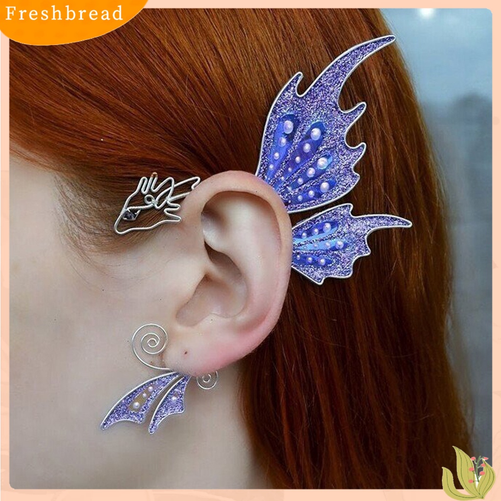 &lt; Freshbread &gt; 1Pc Bungkus Telinga Eye-catching Mudah Dipakai Metal Bentuk Hewan Cincin Telinga Indah Untuk Wanita