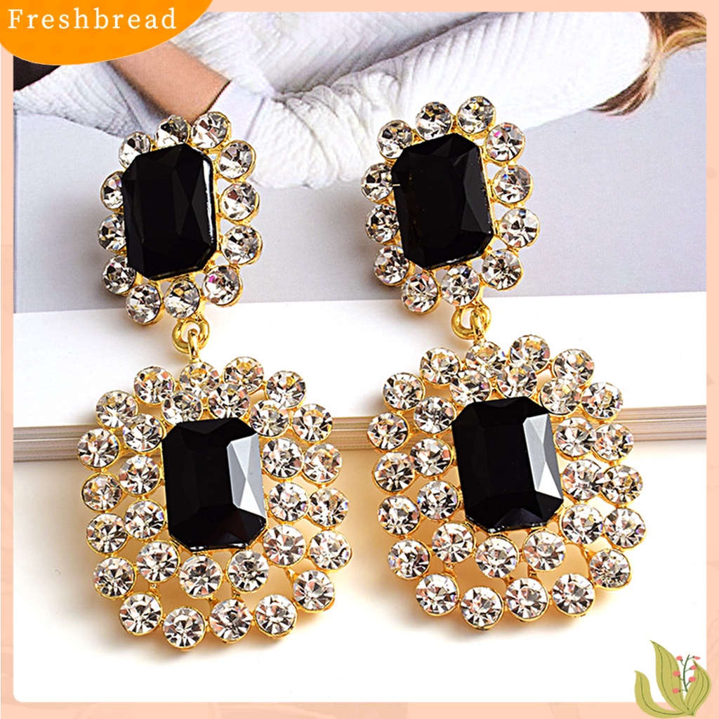 &lt; Freshbread &gt; Anting All-match Anting Drop Panjang Geometris Bahan Alloy Anti Karat Untuk Pacaran