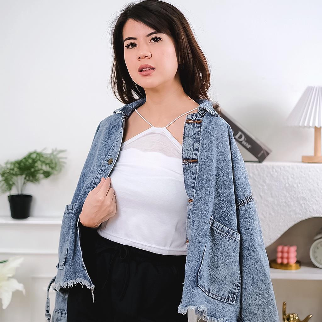 YA 1.156 - Tanktop Nivia Top Crop Tali Leher Kaos Tanpa Lengan Kutung