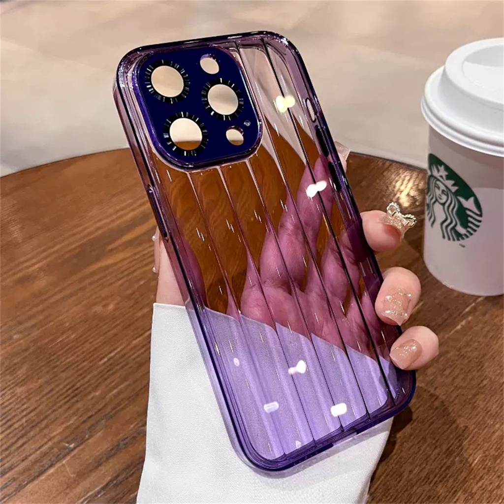 Kreatif Mewah Kamera Perlindungan Lensa case iPhone 14 Pro Max Case12 13 Pro Max Case14 plus Promax HD Bening Airbag Perlindungan Premium Shockproof Hard Back Cover