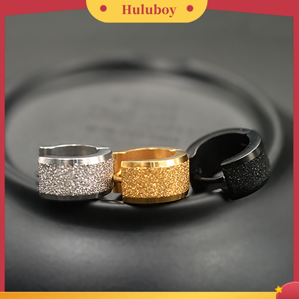 {Ready Stock} 1pasang Anting Hoop Huggie Anting Telinga Tusuk Baja Titanium Pria Wanita