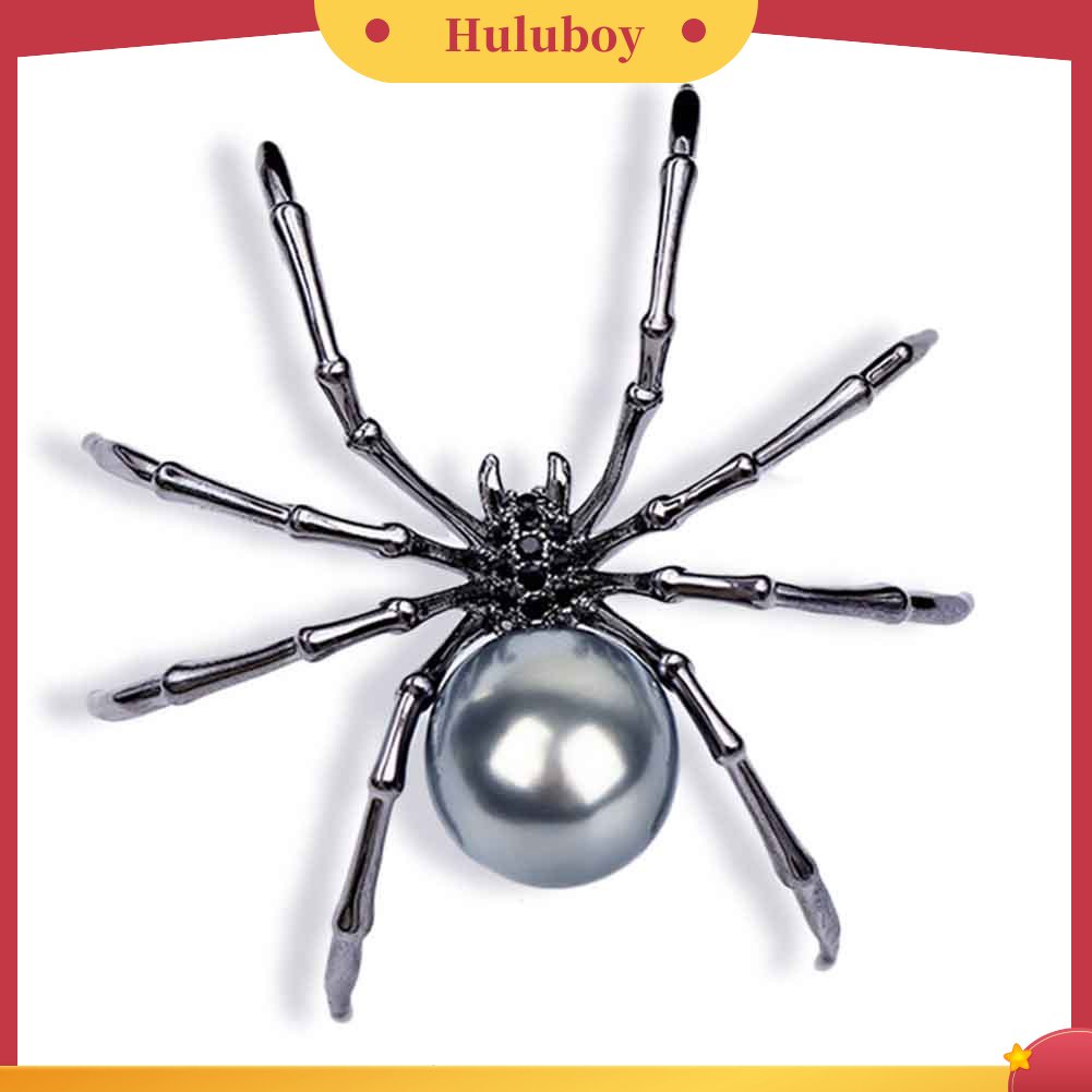 {Ready Stock} Fashion Wanita Berlian Imitasi Mutiara Imitasi Spider Bros Pin Korsase Lapel Perhiasan Hadiah