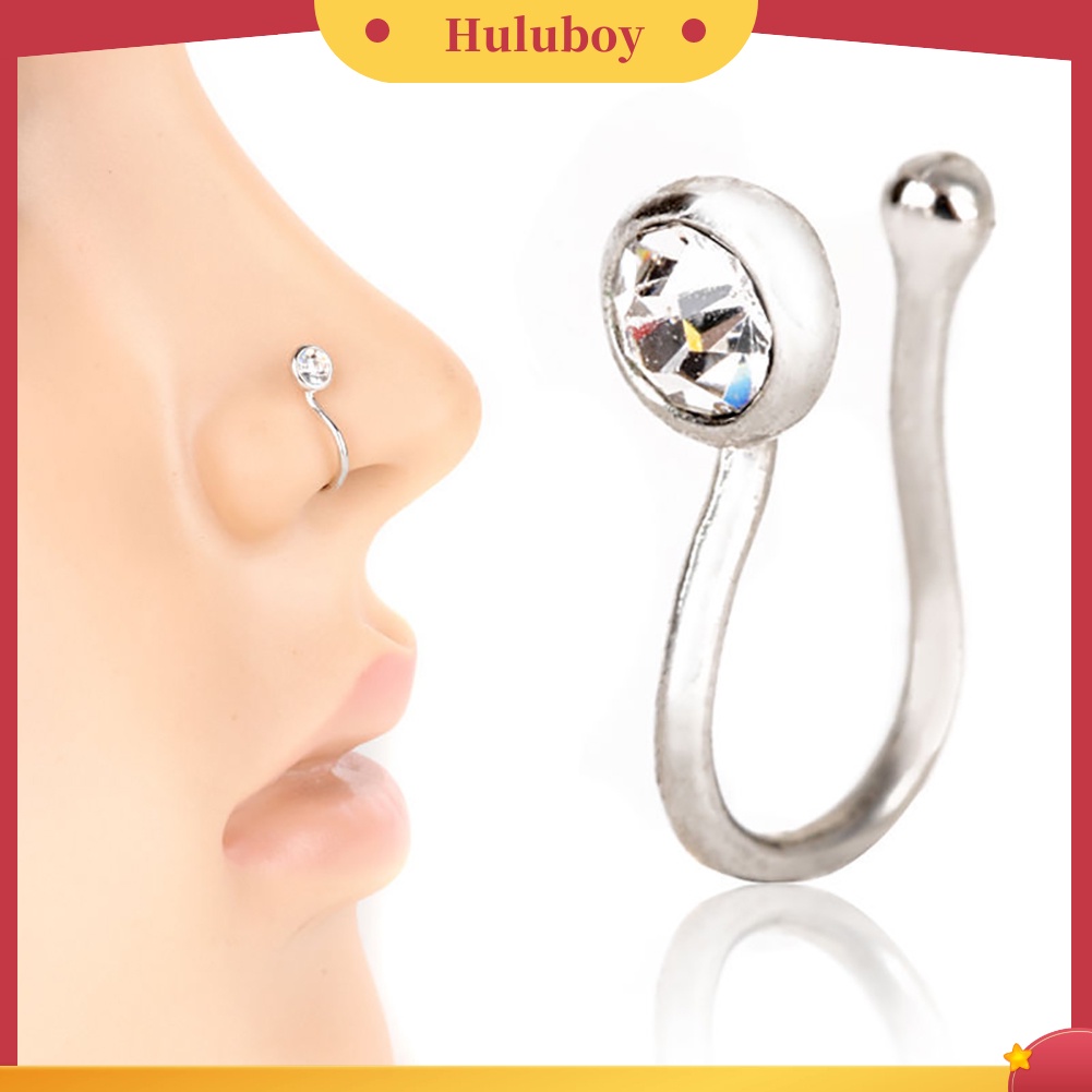 {Ready Stock} Fashion Tanpa Tindik Telinga Bibir Hoop Cincin Wanita Chic Perhiasan Klip Hidung Palsu