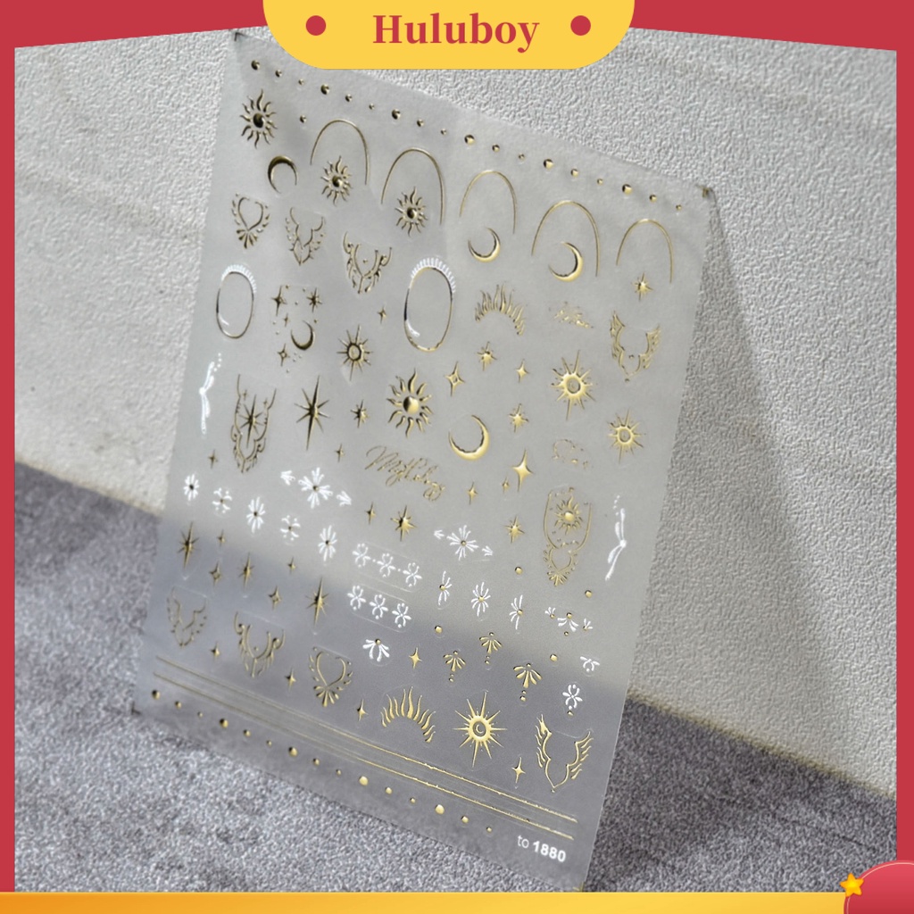 {In Stock} Nail Decal Pola Kreatif Perekat Diri Tidak Luntur Lengket Kuat Mudah Diterapkan Dekoratif Eye-catching Nail Art Decal Mudah Mengelupas Kuku Stiker Perlengkapan Kuku