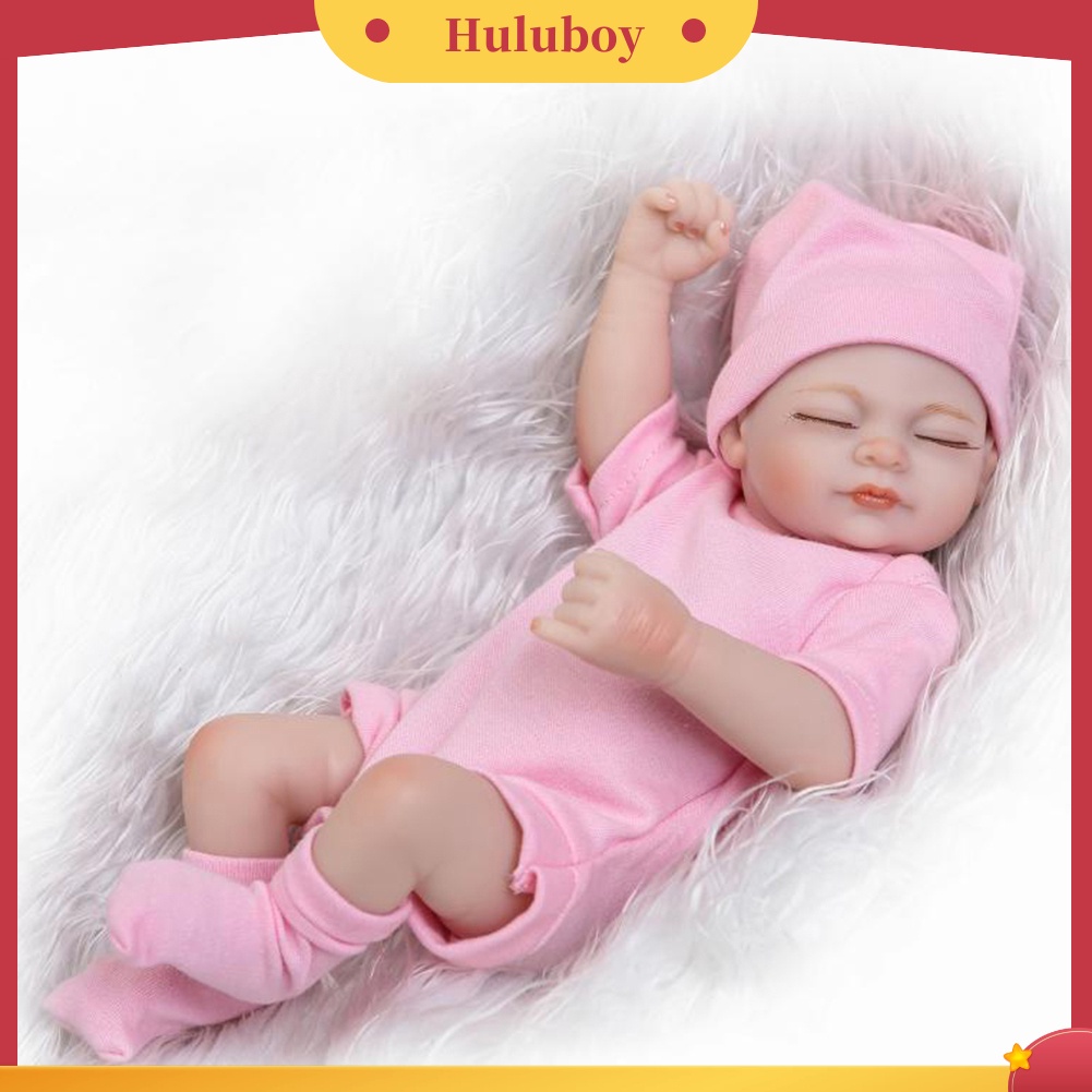 {In Stock} 10inci Silikon Lembut Imut Reborn Bayi Perempuan Newborn Lovely Girl Mainan Manusia Hidup