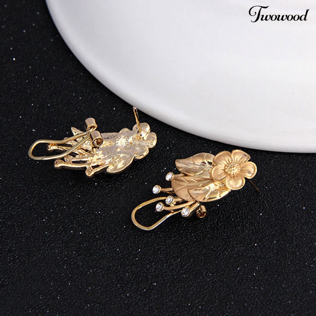 Twowood Set Perhiasan Mewah Indah Paduan Fashion Anting Perhiasan Set Untuk Pernikahan