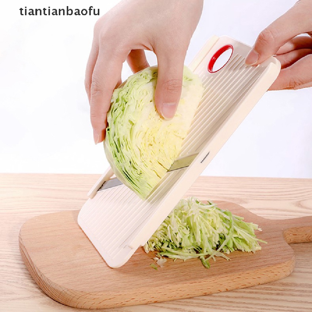 [tiantianbaofu] Alat Pengiris Sayuran Manual Stainless Steel Penghancur Dapur Kentang Kubis Cutter Butik