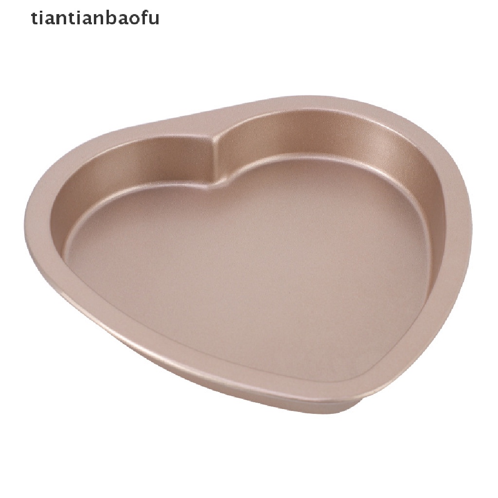 [tiantianbaofu] 1pc 8inci Berbentuk Hati Cookie Pan Heart Cake Pan Baja Karbon Pizza Pan Butik