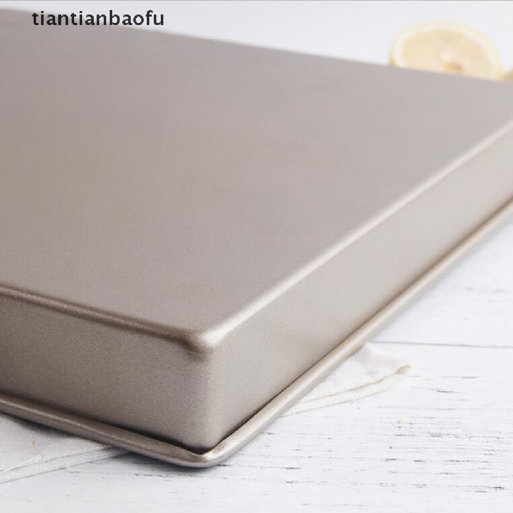 [tiantianbaofu] 1pc 11inch Persegi Menebal Loyang Anti Lengket Loyang Baja Karbon Nampan Butik