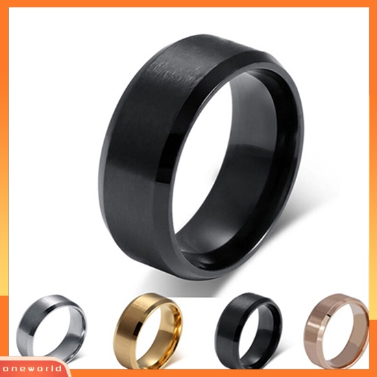 Fashion Perhiasan Cincin Pasangan Unisex Model Cincin Band Bahan Titanium untuk Cincin Pernikahan