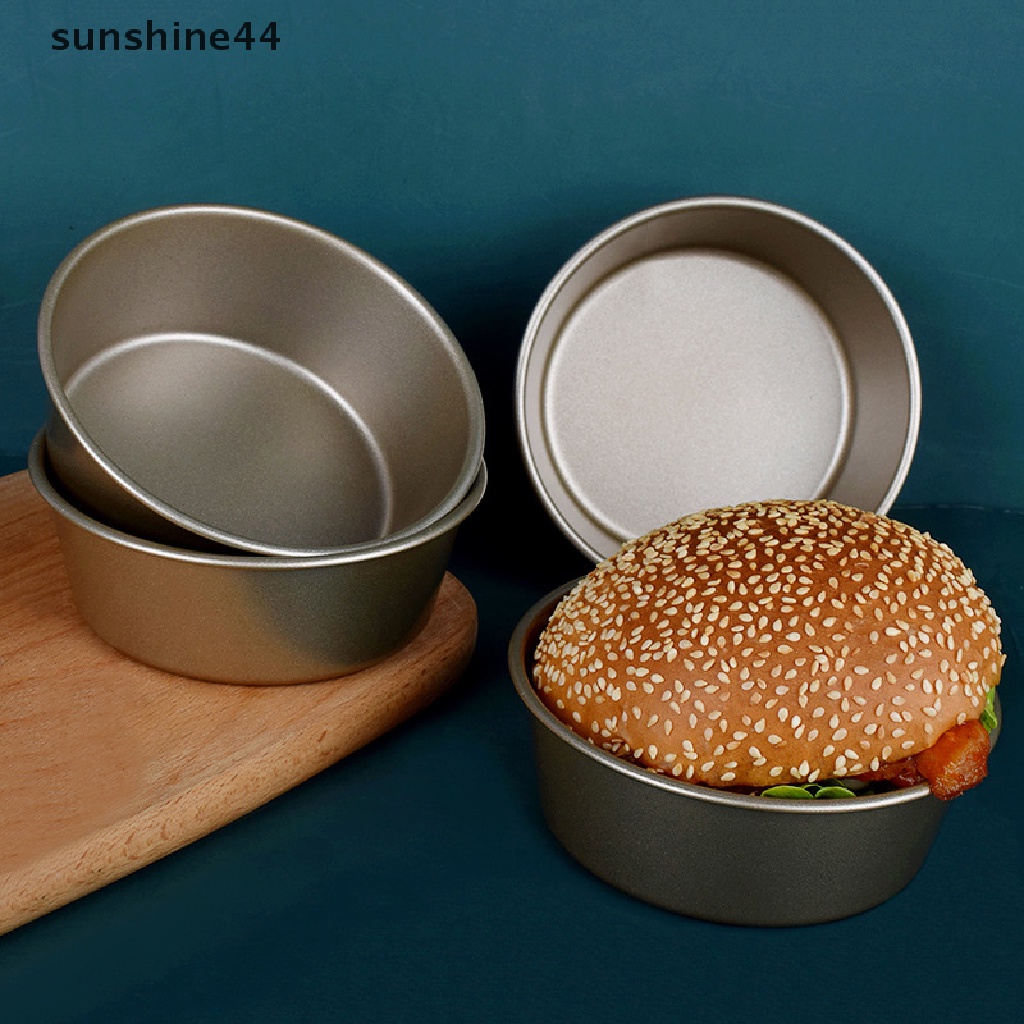 Sunshine Cetakan Kue Burger Bulat 4inch Loyang Chiffon Loyang Puding Cheese Cake Mold ID