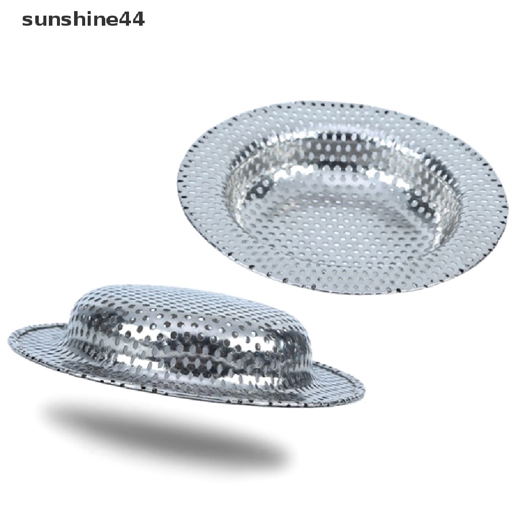 Sunshine Saringan Wastafel Air Dapur Stainless Steel Sink Mesh Strainer Penutup Saluran Air Lantai ID