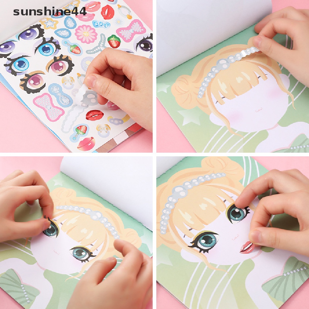 Sunshine Anak Princess Fashion Change Show Sticker Set Gadis Decal Serbaguna Diy Makeup Show ID