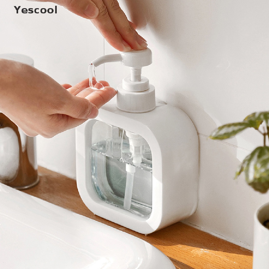 Yescool Dispenser Botol Kosong Kamar Mandi Isi Ulang Dengan Pompa Tekan Untuk Shampoo Shower ID