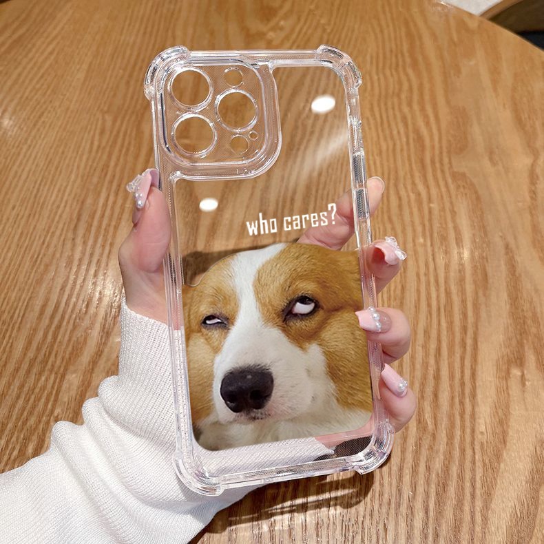 IPHONE Casing Anti Guncangan Lembut Kucing Lucu Kompatibel Untuk Iphone11 14 13 12 Pro Max XS Max X XR 7 +8 6 6S Plus Casing Transparan TPU Unik Tombol Cover Pelindung Kamera