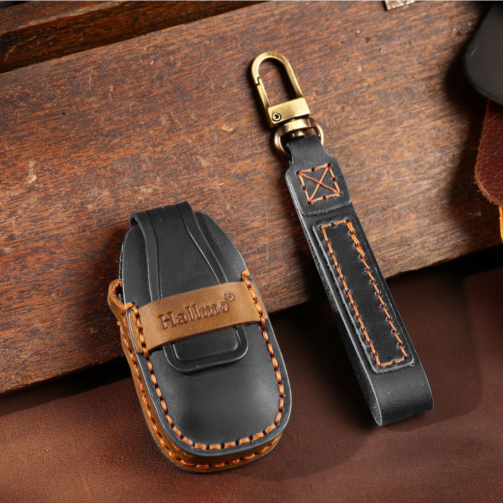 Leather Car Key Case Fob Penutup Pelindung Kunci Mobil Keychain Aksesoris Ford Fiesta Focus3 4 Mondeo Ecosport Kuga Focus ST