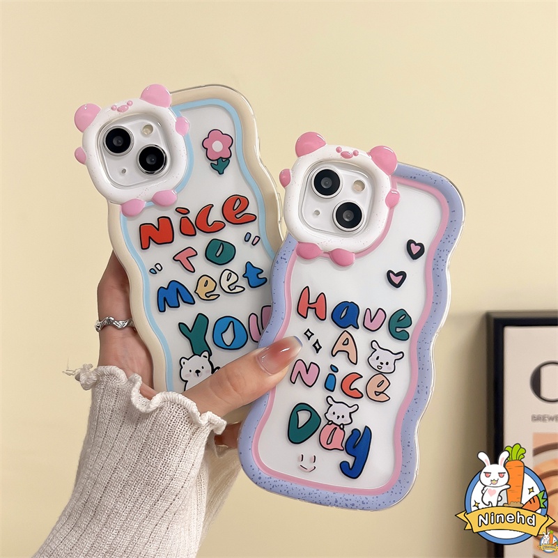 IPHONE Casing Kompatibel Untuk Iphone14 13 12 11 Pro Max X Xr Xs Max7 8 6 6s Plus SE Lucu Graffiti Letter Phone Case Wavy Edge Monster Bumper Anti Jatuh Shockproof Pelindung Soft Cover