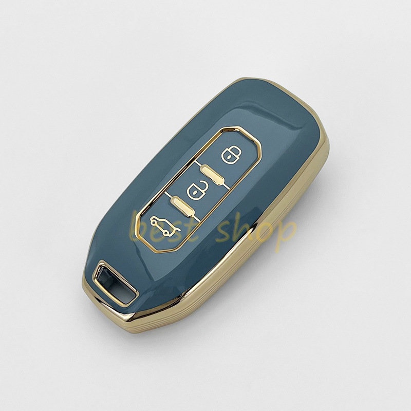 Untuk Ford Territory EV TPU Mobil Smart Remote Key Cover Case Holder Melindungi Tas Dengan Gantungan Kunci Aksesoris Otomatis