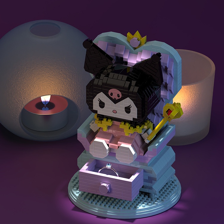 Mainan Balok Kuromi Ratu Elf Nano Block DIY 3DPuzzle Brick
